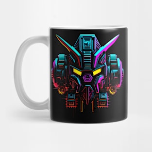 80s retro gaming mecha neon design Mug